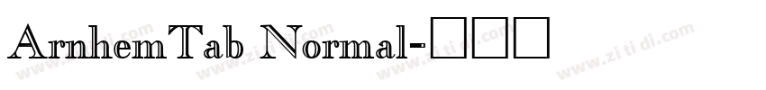 ArnhemTab Normal字体转换